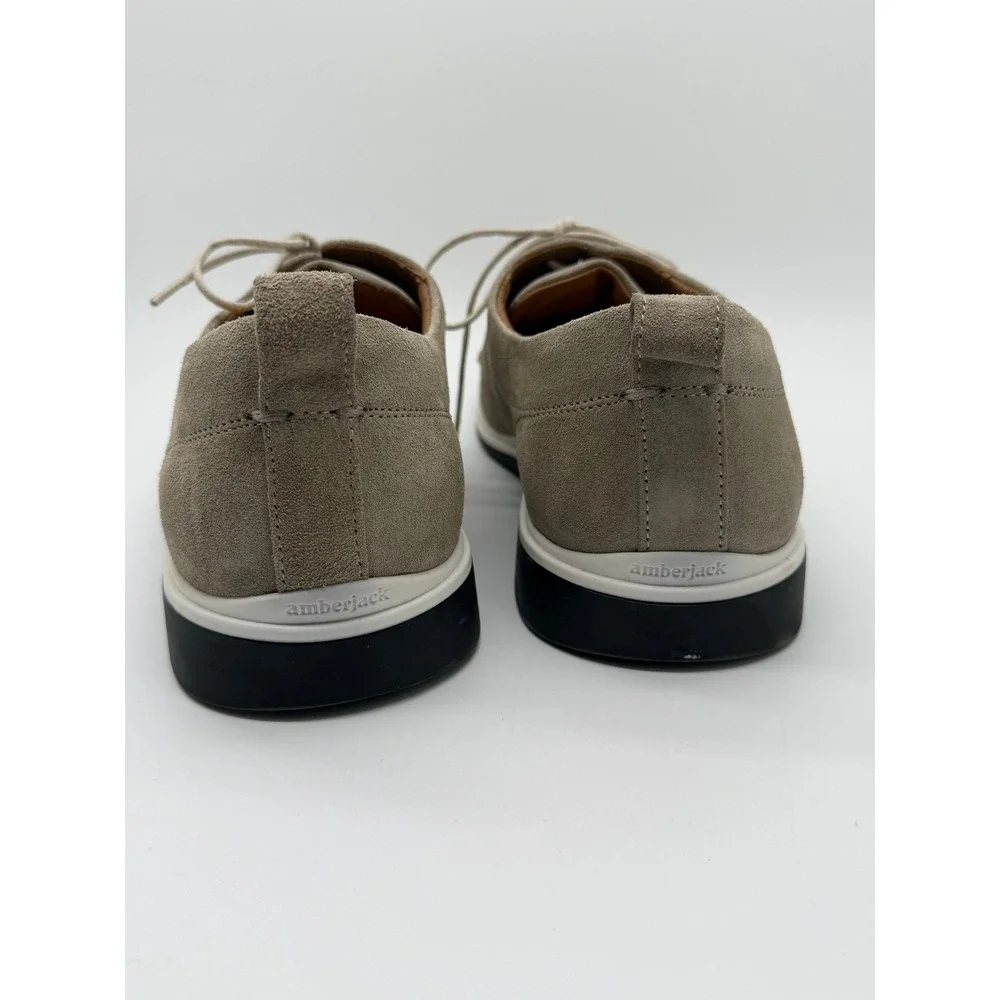Amberjack The Original Navy Suede Derby Dress Shoes Men Sz 10.5 Gray Portugal